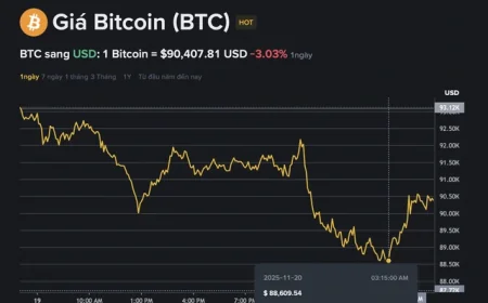 Giá Bitcoin hôm nay 20.11.2025: BTC sập giá, nhà đầu tư dần kiệt quệ