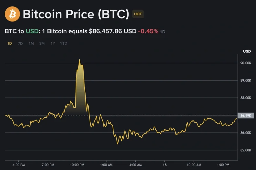 Bitcoin tăng vọt rồi sập mạnh, nhà đầu tư sợ hãi