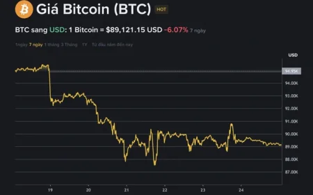 Giá Bitcoin hôm nay 25.1.2026: Thủng đáy 90.000 USD